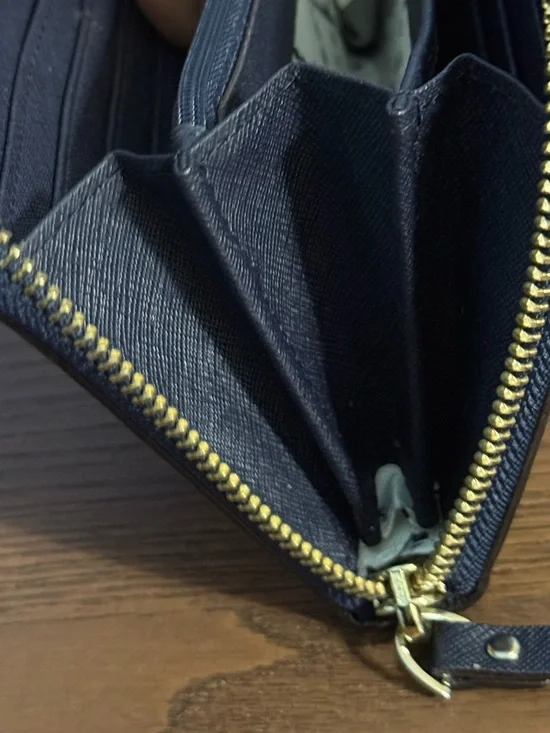 Kate Spade New York Navy Saffiano Zip Around Wallet - Picture 11 of 11